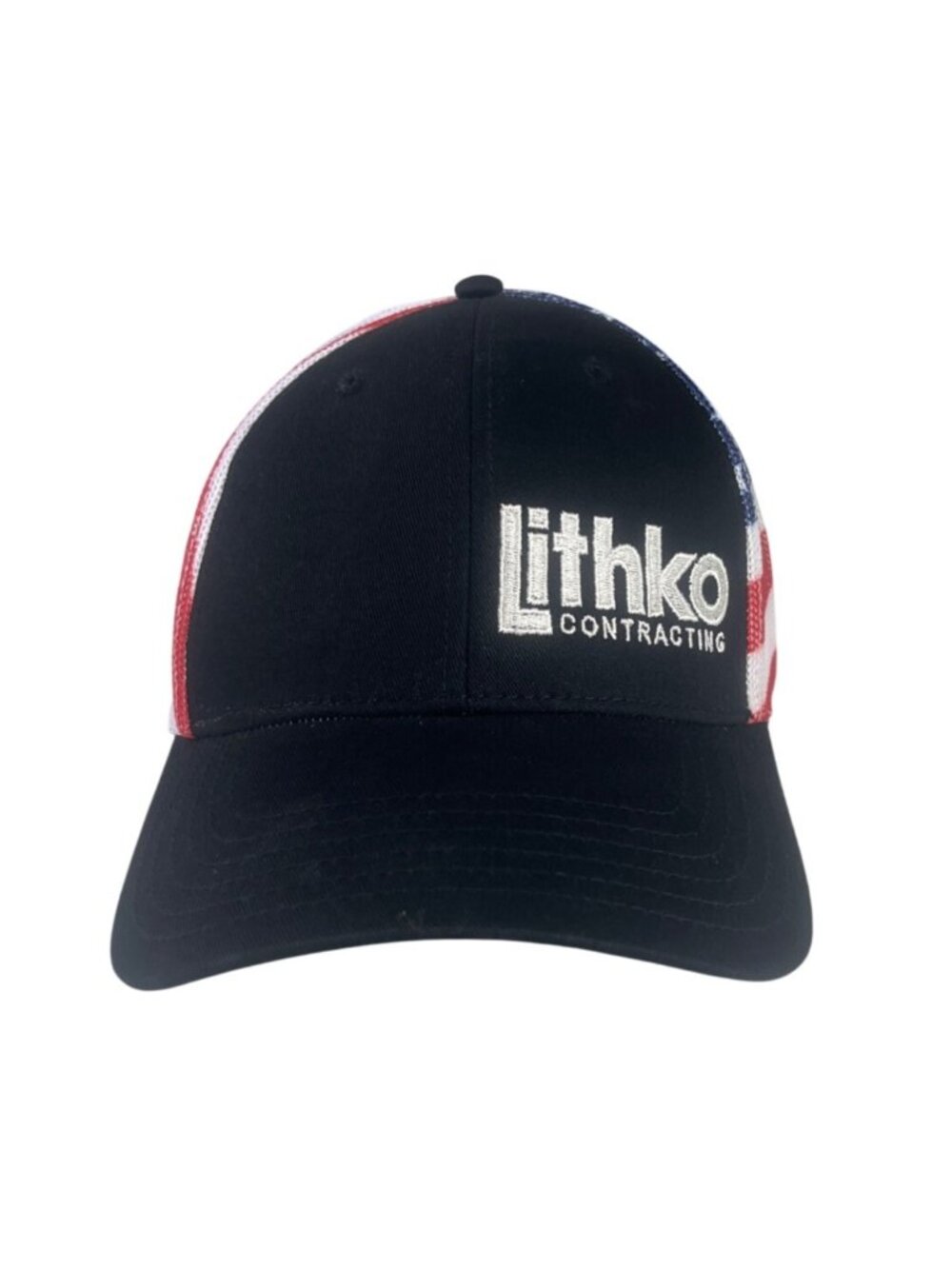 Otto Lithko Contracting Patriotic Trucker Hat Cap One Size Snapback